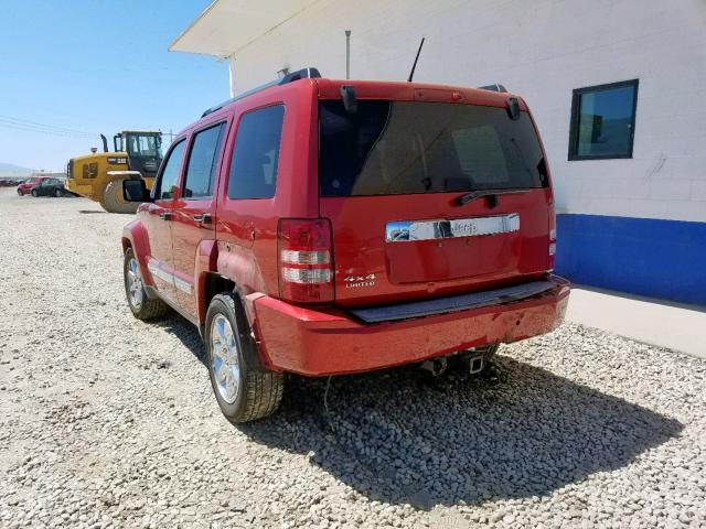 1J8GN58K89W512370 - 2009 JEEP LIBERTY LI RED photo 3