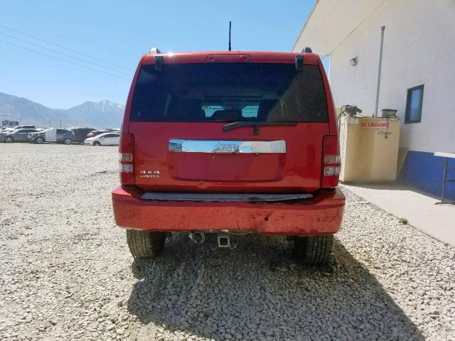 1J8GN58K89W512370 - 2009 JEEP LIBERTY LI RED photo 9