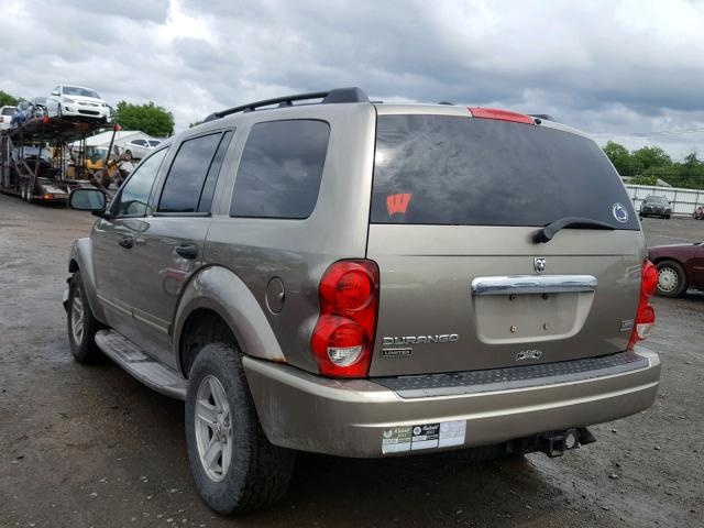 1D8HB58DX5F507186 - 2005 DODGE DURANGO LI BEIGE photo 3