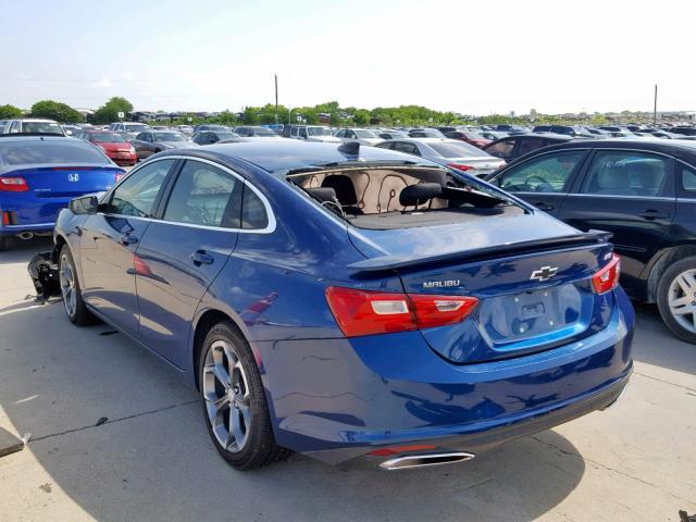 1G1ZG5ST1KF184526 - 2019 CHEVROLET MALIBU RS BLUE photo 3