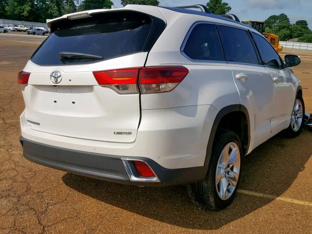 5TDYZRFH3JS248154 - 2018 TOYOTA HIGHLANDER WHITE photo 4