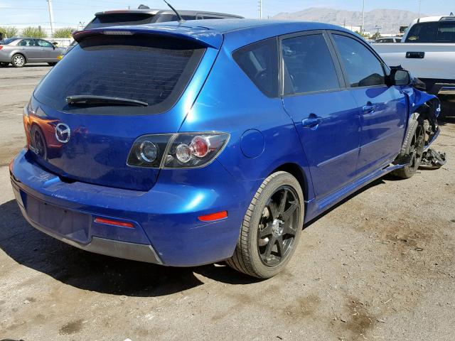 JM1BK343581785436 - 2008 MAZDA 3 HATCHBAC BLUE photo 4