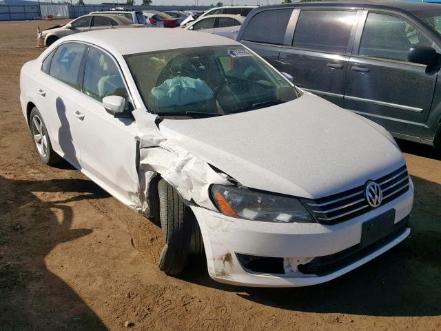 1VWBH7A30DC046951 - 2013 VOLKSWAGEN PASSAT SE WHITE photo 1