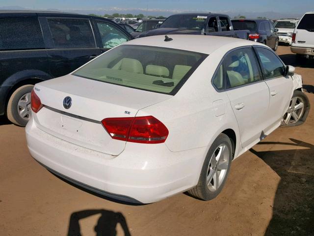 1VWBH7A30DC046951 - 2013 VOLKSWAGEN PASSAT SE WHITE photo 4