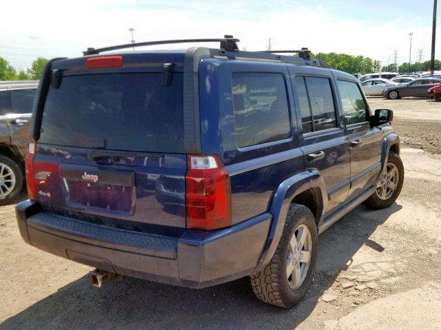 1J8HG48K76C270936 - 2006 JEEP COMMANDER BLUE photo 4