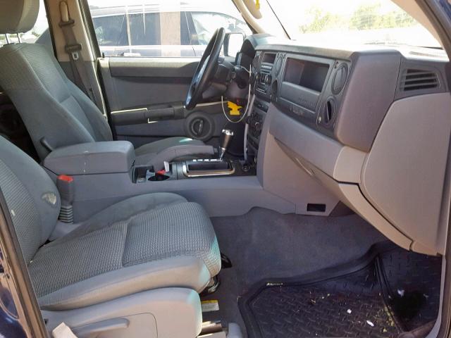 1J8HG48K76C270936 - 2006 JEEP COMMANDER BLUE photo 5