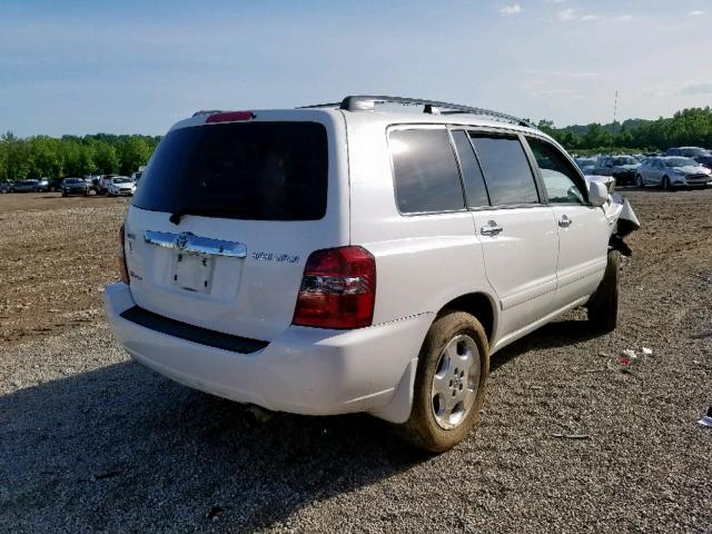 JTEEP21A960168342 - 2006 TOYOTA HIGHLANDER WHITE photo 4