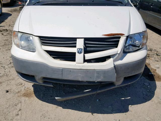 1D8GP25E17B222587 - 2007 DODGE CARAVAN SE WHITE photo 7