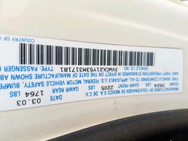 3VWCK21Y53M317181 - 2003 VOLKSWAGEN NEW BEETLE Qəhvəyi foto 10