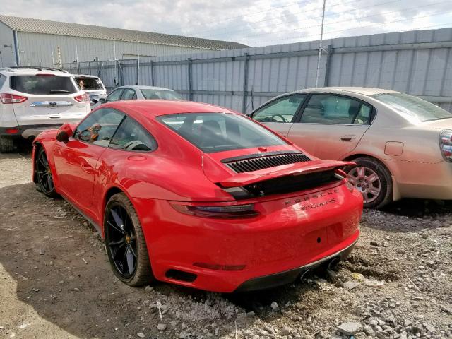 WP0AB2A99JS123177 - 2018 PORSCHE 911 CARRER RED photo 3