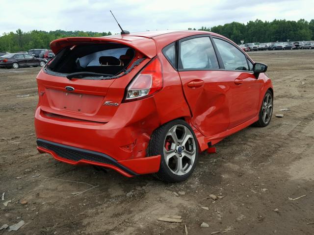 3FADP4GX4FM114392 - 2015 FORD FIESTA ST RED photo 4