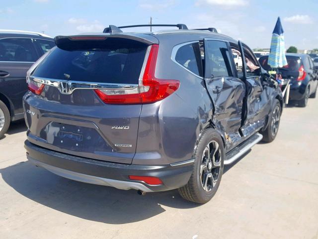 7FARW2H91JE011052 - 2018 HONDA CR-V TOURI GRAY photo 4