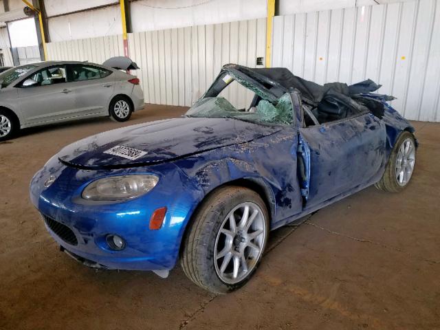 JM1NC25F760112308 - 2006 MAZDA MX-5 MIATA BLUE photo 2