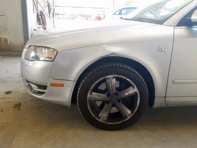 WAUDH78E47A214722 - 2007 AUDI A4 3.2 QUA SILVER photo 9