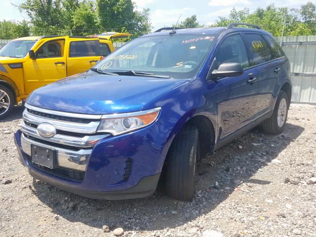 2FMDK3GC7DBB98220 - 2013 FORD EDGE SE BLUE photo 2