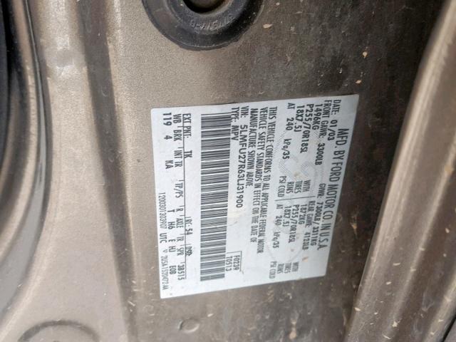 5LMFU27R63LJ31900 - 2003 LINCOLN NAVIGATOR GOLD photo 10