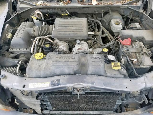 1B7HG38N32S713580 - 2002 DODGE DAKOTA QUA GRAY photo 7