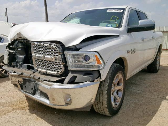 1C6RR6NT0DS654324 - 2013 RAM 1500 LARAM WHITE photo 2