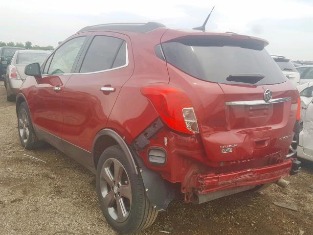 KL4CJASB5DB211858 - 2013 BUICK ENCORE RED photo 3