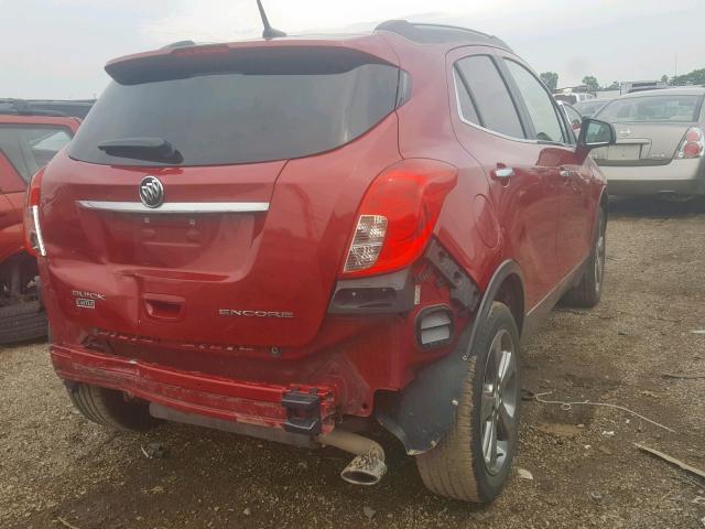 KL4CJASB5DB211858 - 2013 BUICK ENCORE RED photo 4