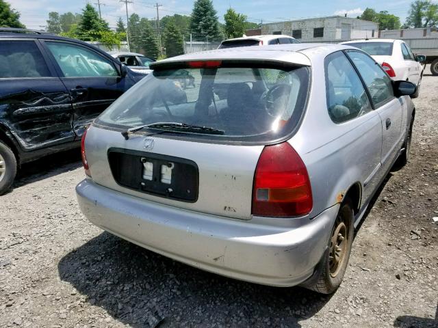 2HGEJ6440VH100817 - 1997 HONDA CIVIC DX SILVER photo 4