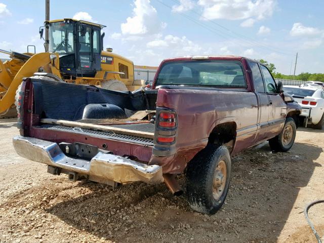 3B7KC23652M294054 - 2002 DODGE RAM 2500 MAROON photo 4