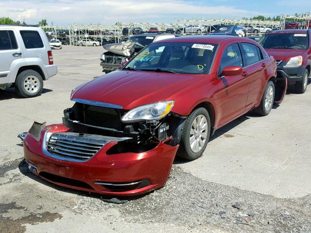 1C3CCBAG0CN248191 - 2012 CHRYSLER 200 LX RED photo 2