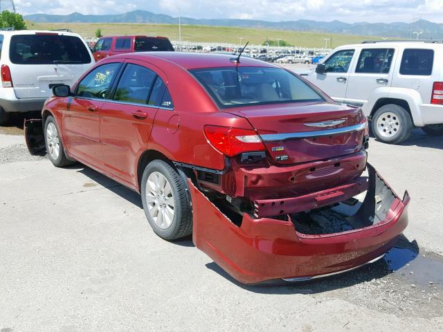 1C3CCBAG0CN248191 - 2012 CHRYSLER 200 LX RED photo 3