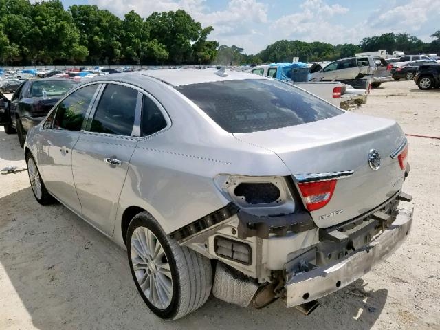 1G4PR5SK8D4223283 - 2013 BUICK VERANO CON SILVER photo 3