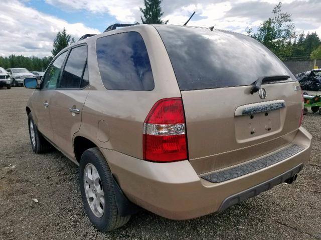 2HNYD18622H511286 - 2002 ACURA MDX TOURIN TAN photo 3