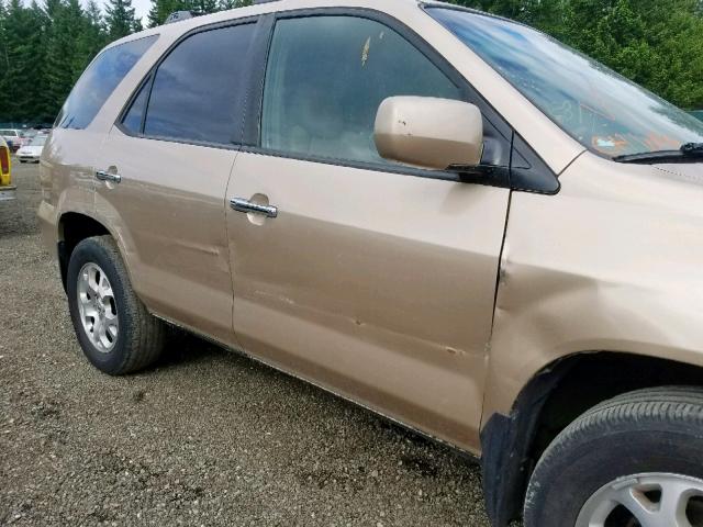 2HNYD18622H511286 - 2002 ACURA MDX TOURIN TAN photo 9