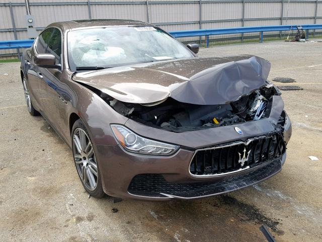 ZAM57XSA5E1093739 - 2014 MASERATI GHIBLI BROWN photo 1