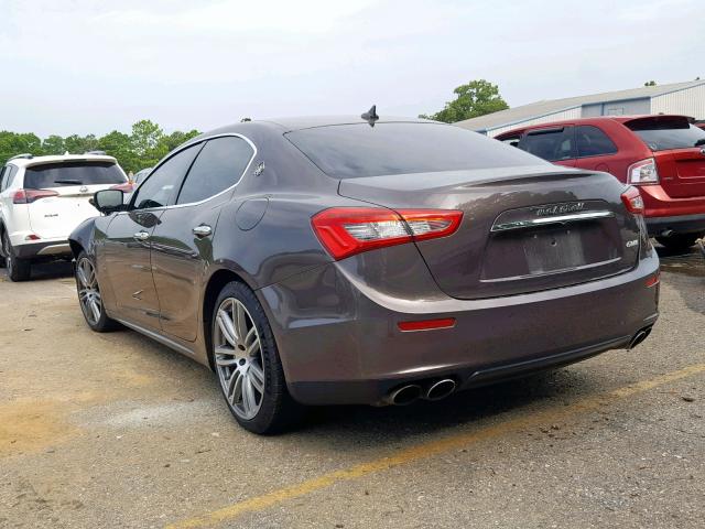 ZAM57XSA5E1093739 - 2014 MASERATI GHIBLI BROWN photo 3