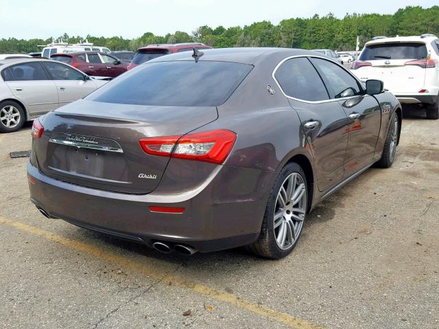 ZAM57XSA5E1093739 - 2014 MASERATI GHIBLI BROWN photo 4