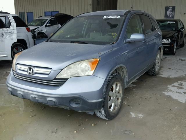 JHLRE38727C074463 - 2007 HONDA CR-V EXL BLUE photo 2