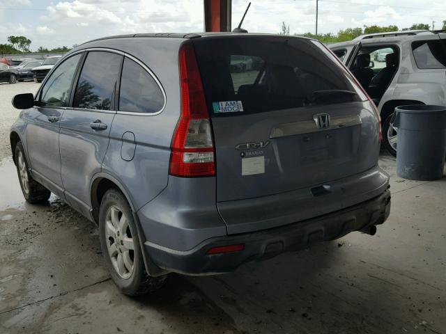 JHLRE38727C074463 - 2007 HONDA CR-V EXL BLUE photo 3