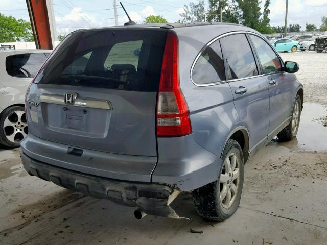 JHLRE38727C074463 - 2007 HONDA CR-V EXL BLUE photo 4