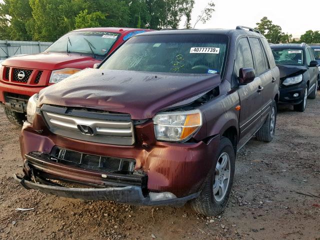 5FNYF28318B013039 - 2008 HONDA PILOT SE PURPLE photo 2