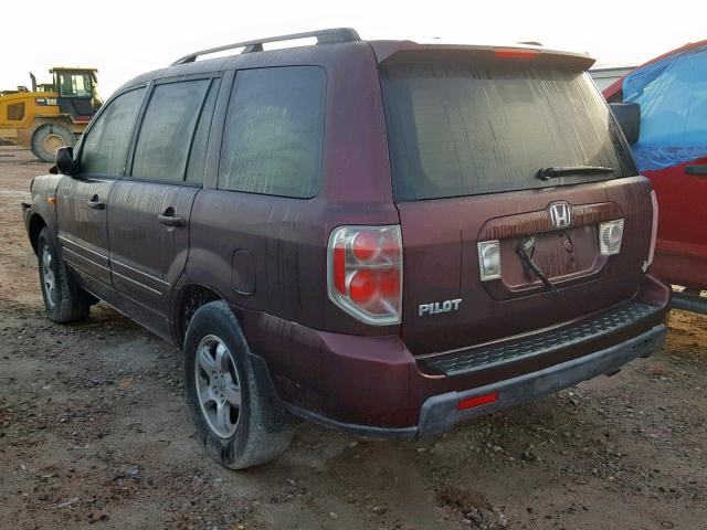 5FNYF28318B013039 - 2008 HONDA PILOT SE PURPLE photo 3