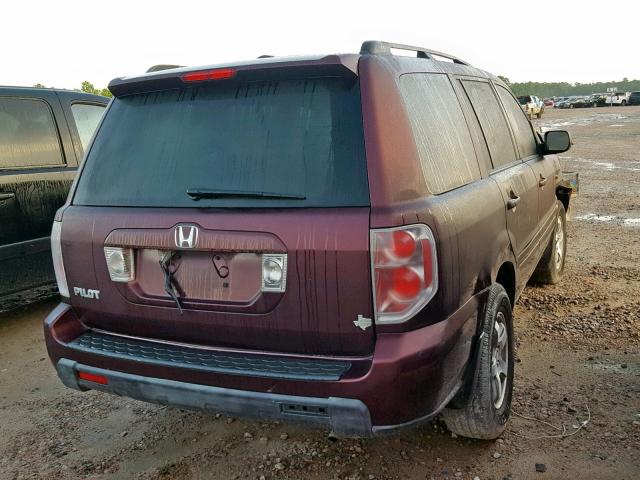 5FNYF28318B013039 - 2008 HONDA PILOT SE PURPLE photo 4