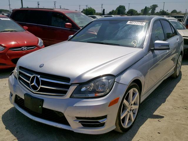 WDDGF4HB3EG237631 - 2014 MERCEDES-BENZ C 250 SILVER photo 2