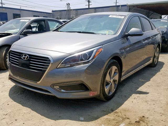 KMHE54L26HA072639 - 2017 HYUNDAI SONATA PLU GRAY photo 2