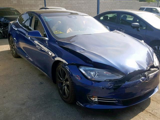 5YJSA1E22FF109673 - 2015 TESLA MODEL S أزرق صورة 1