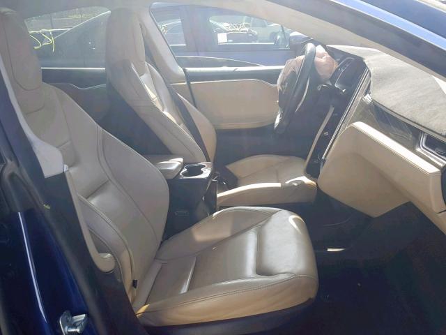 5YJSA1E22FF109673 - 2015 TESLA MODEL S أزرق صورة 5