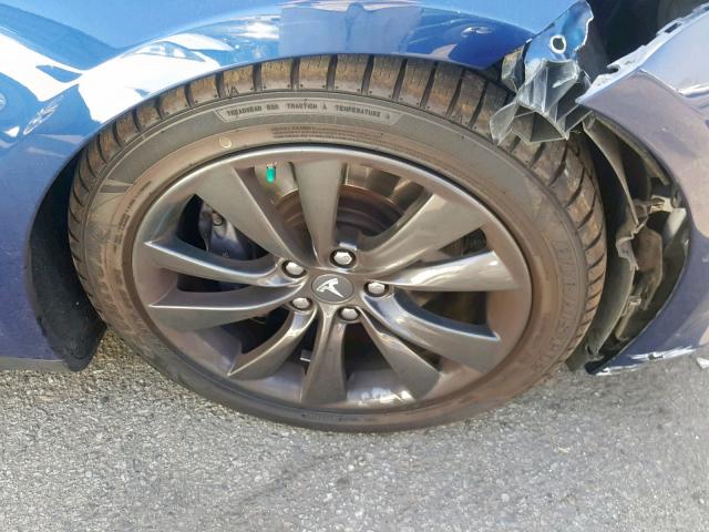 5YJSA1E22FF109673 - 2015 TESLA MODEL S أزرق صورة 9