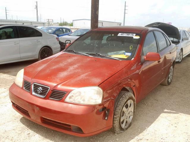 KL5JD56Z95K231928 - 2005 SUZUKI FORENZA S RED photo 2