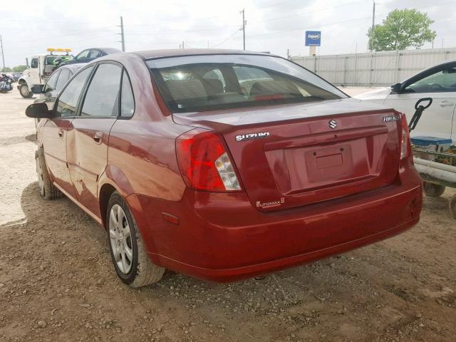 KL5JD56Z95K231928 - 2005 SUZUKI FORENZA S RED photo 3