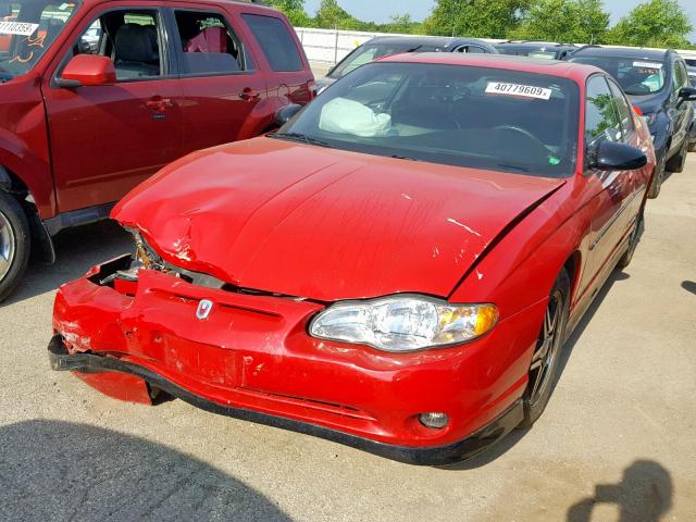 2G1WZ121549352846 - 2004 CHEVROLET MONTE CARL RED photo 2