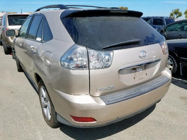 2T2GK31U87C019516 - 2007 LEXUS RX350 GOLD photo 3