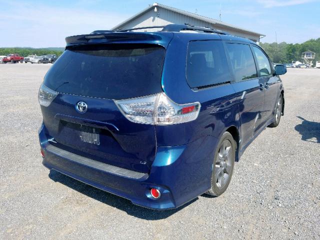 5TDXK3DC9BS135377 - 2011 TOYOTA SIENNA SPO BLUE photo 4